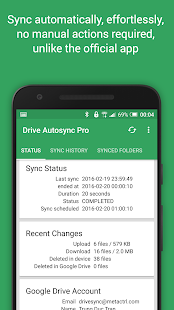 Autosync for Google Drive Screenshot