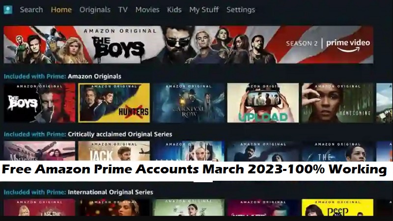 Free Amazon Prime Accounts Email and Password (Premium Unlocked) March 2023 -100% Working